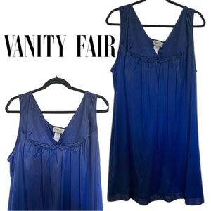Vanity Fair Navy Nightgown 2X